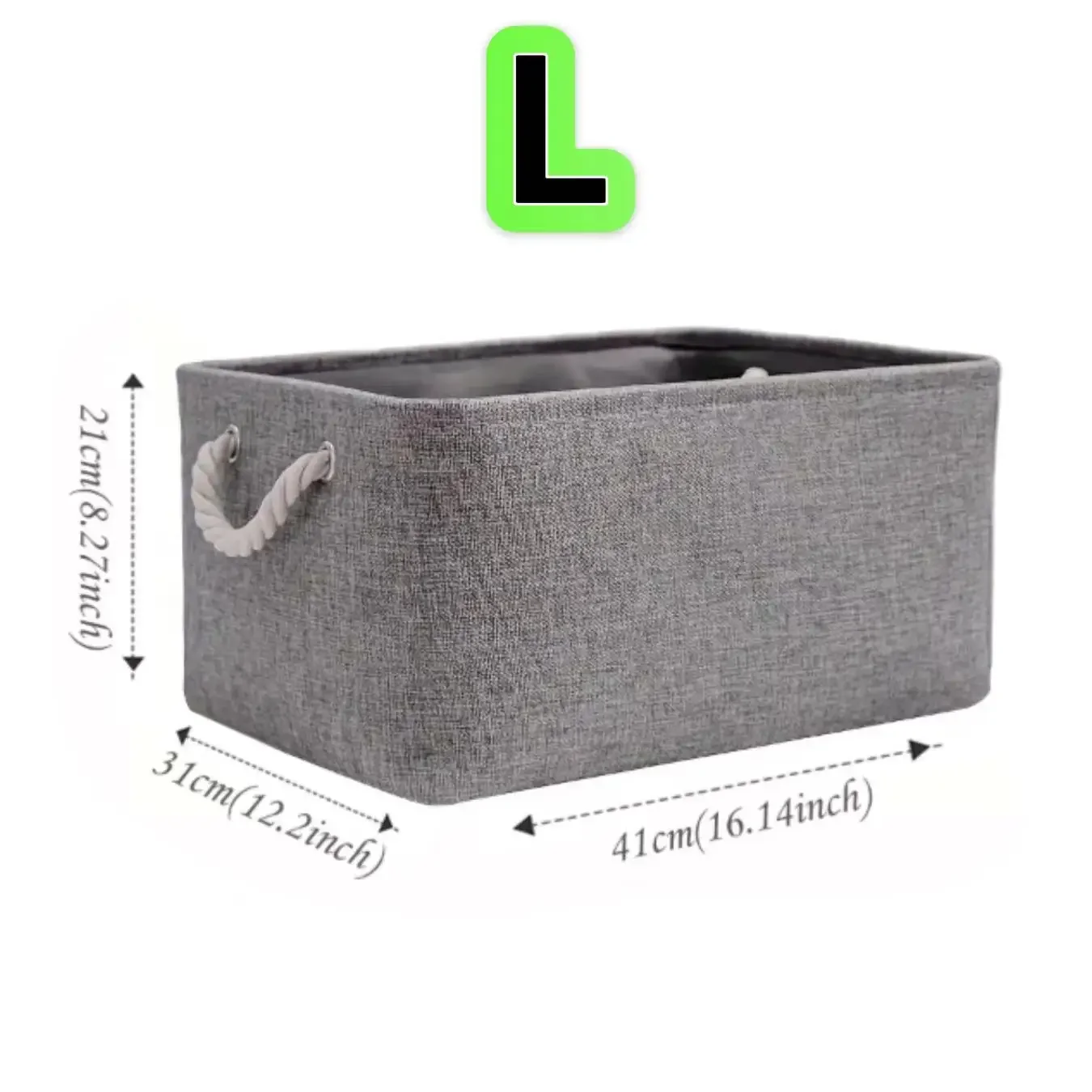 Sortierkorb für Kleinigkeiten, zusammenklappbarer Leinen-Aufbewahrungskorb mit Griff, Kleiderschrank, Aufbewahrungsbox für Babyspielzeug, Socken, Unterwäsche, Kleidung: Licht Gelb