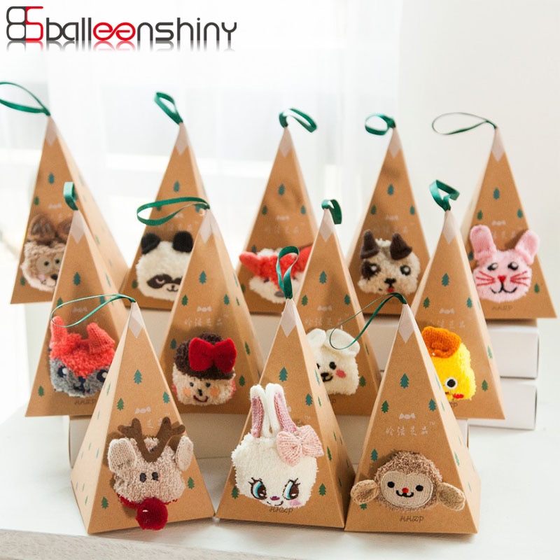 Cartoon Coral Fleece Babysokjes Peuters Anti-slip Warm Houden Sokken Herfst Winter Leuke Dier Sokken Kids kerstcadeaus