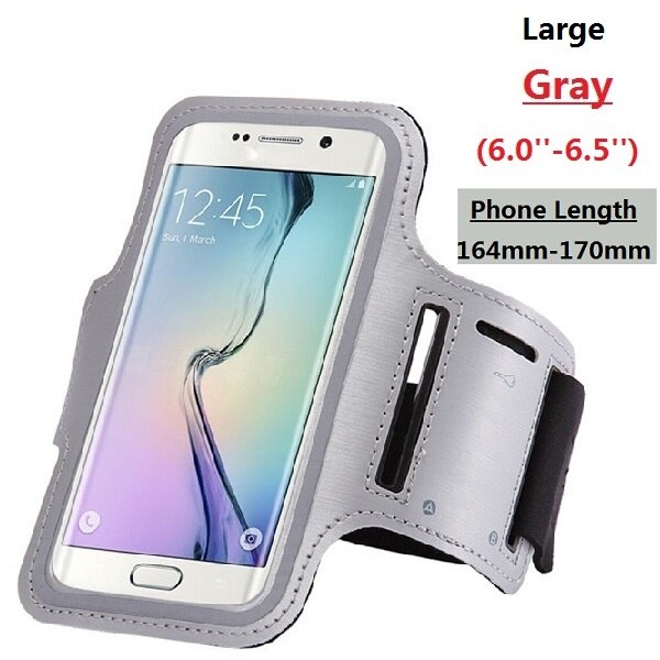 Deporte correr pulsera soporte de teléfono pulsera cinturón funda bolsa para Huawei Nova 5i 5 Pro 4 4e 2s 2 Plus Nova 3i 3e 3 funda bolsa: Gray-Large