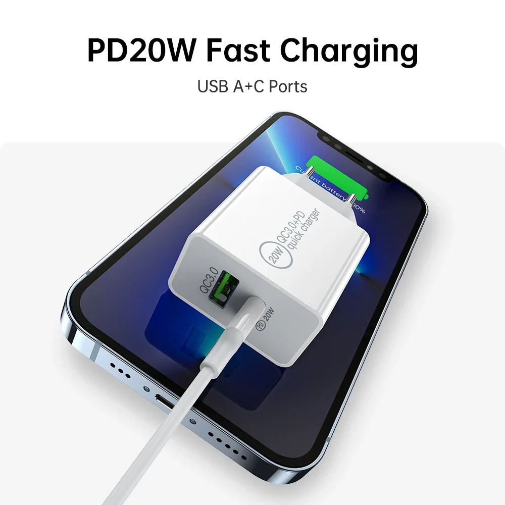 Aufu Usb Type C Oplader 20W Pd Usb C Snelle Oplader Voor Iphone Snel Opladen 4.0 3.0 Telefoon Oplader Voor Xiaomi Poco Huawei Ipad