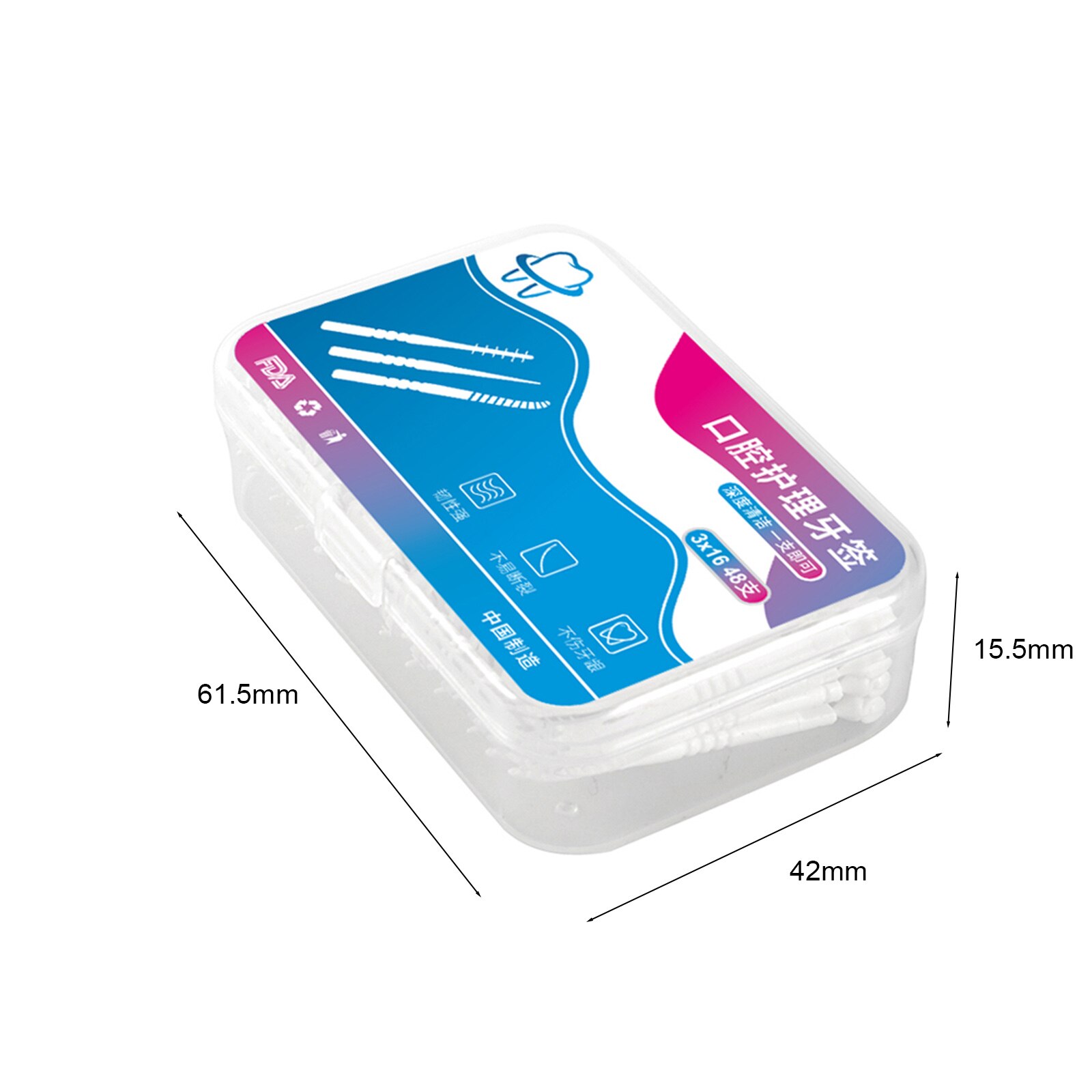 48pcs Toothpick Light Soft Silicone Tooth Picks Dentals Floss Vibrating Interdental Brush Teeth Stick Dentals Hygiene Tools