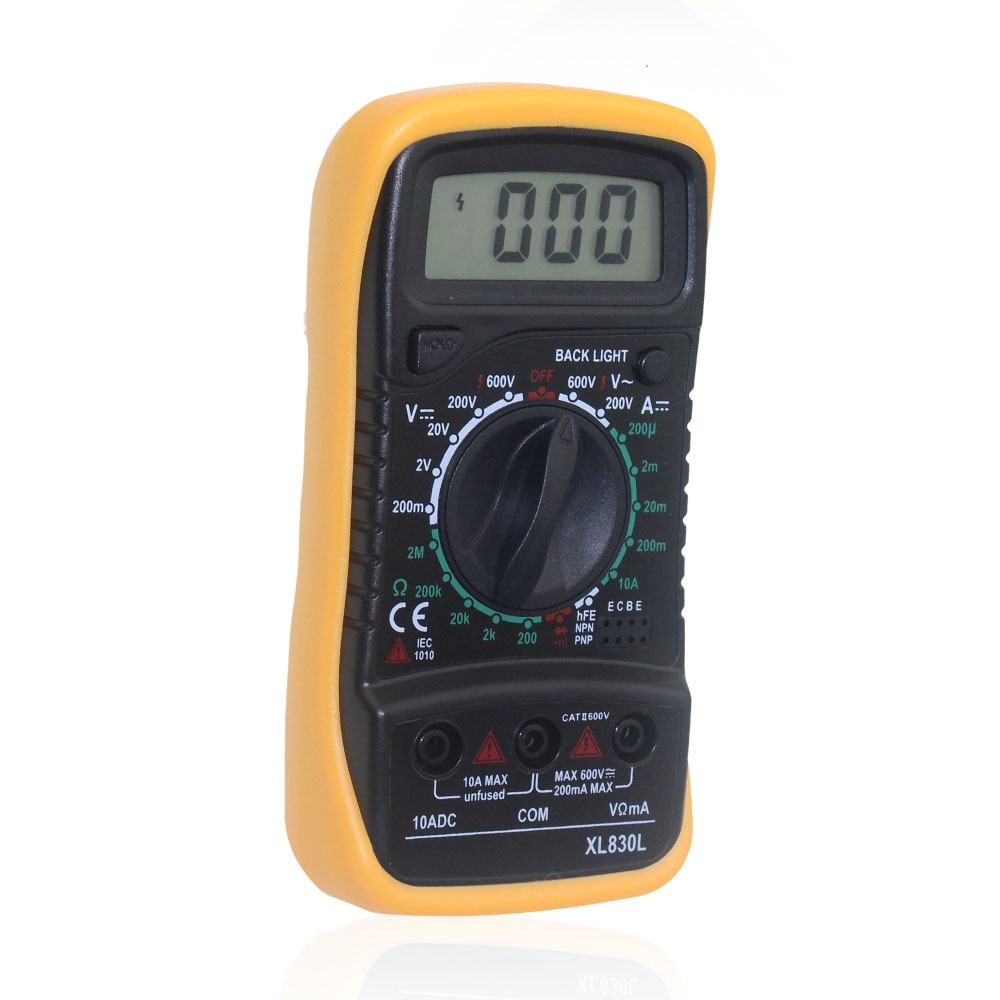 1PCS Backlight Digital LCD Multimeter Voltmeter Ammeter XL830L AC DC OHM Volt Tester Test Current