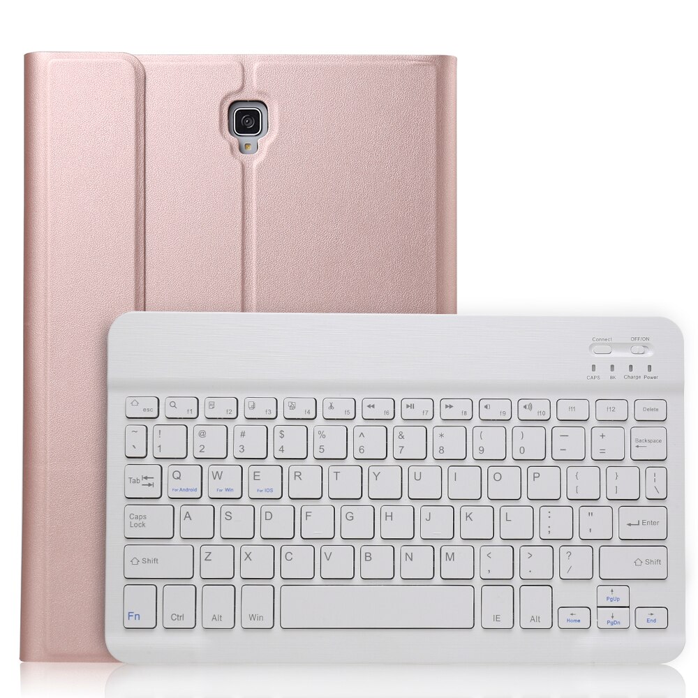 Bluetooth Keyboard Case for Samsung Galaxy Tab A A2 10.5 SM-T590 T590 T595 Cover Funda Detachable tablet Keyboard Leather Stand: pink