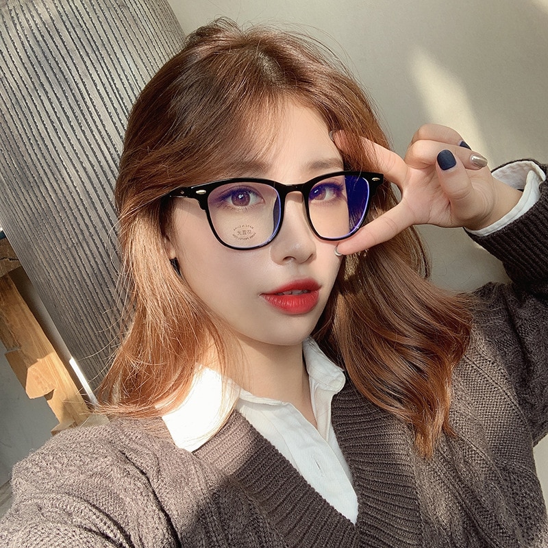 Women Glasses Frame Men Eyeglasses Frame Vintage Round Clear Lens Glasses Optical Spectacle Frame Transparent