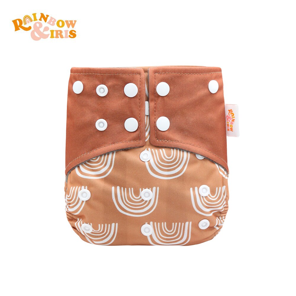 Rainbow&amp;Iris Waterproof Diapers Adjustable Baby Diaper Bamboo Charcoal Lined Diapers: Rainbow3