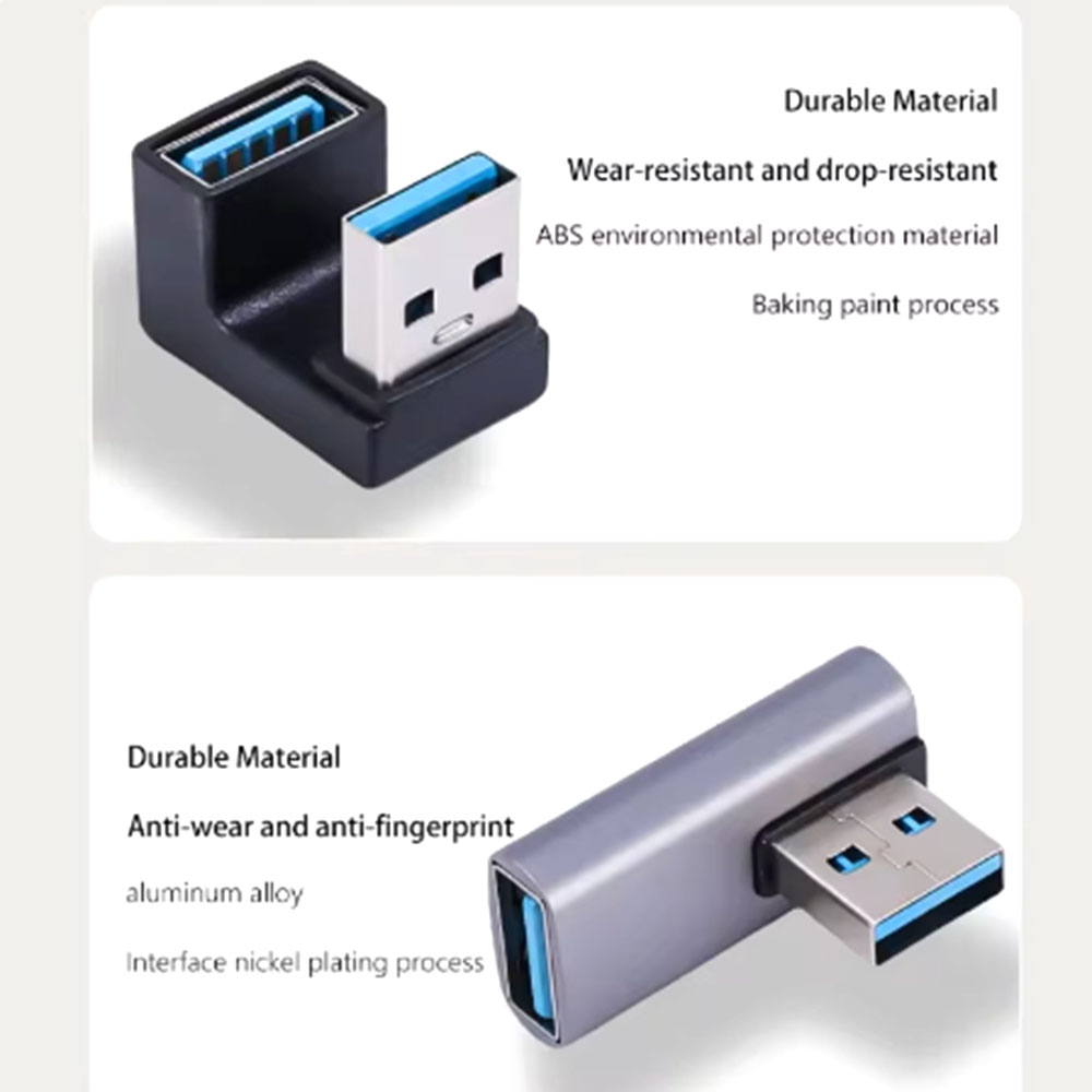 90/180 -graders vinkel c-adapter c usb c otg till usb-omvandlare u-formad usb -c 3.0 -kontakt för android-dator, telefon, surfplatta