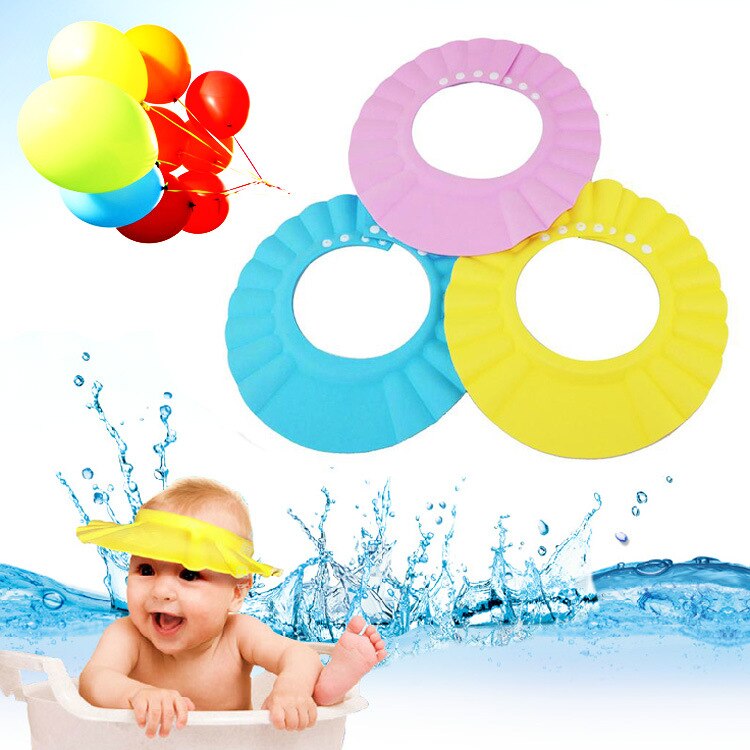 1 stk. justerbar badehue til småbørn, babyvask, hårbeskyttelse, børn, badekar, badehætte, babyshampoo, bruser, badehætte, blød