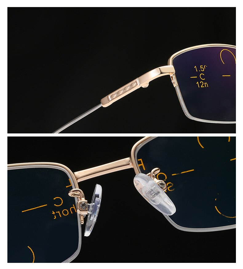 Progressive Multifocal Reading Glasses Men Memory Titanium Anti blue light Transition myopia Hyperopia Presbyopia Woman BS-1003