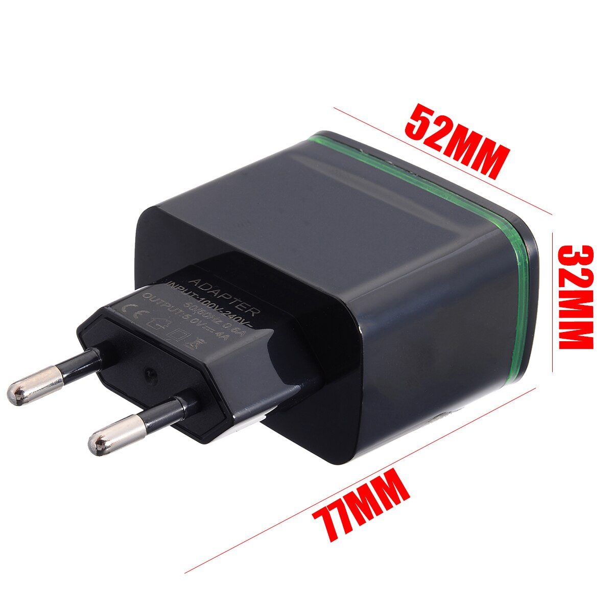 1pc Reise MP3 Spieler Schwarz Adapter 110-220V 4 Hafen USB Zauberstab Ladegerät 5V 4A Energie stecker Adapter EU Stecker Für Telefon Kamera