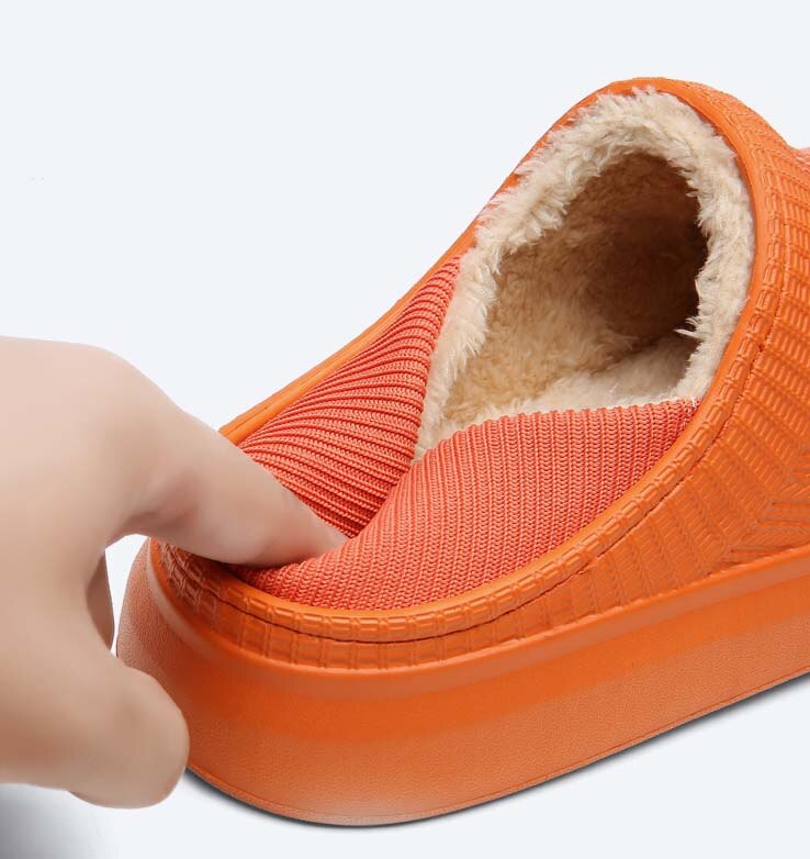 Original varm vinter bomuldstræsko indendørs afslappet varm hjemmesko eva flade træsko fodtøj