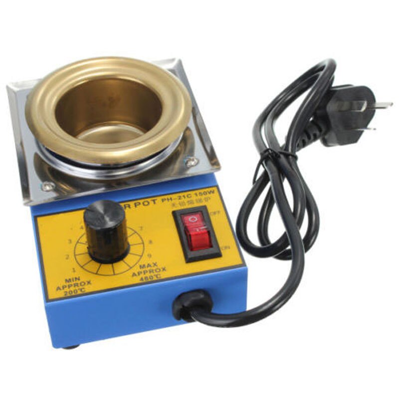 Soldadura por crisol con temperatura controlada, baño desoldado, latas de hojalata para placa de fusión, 50mm, 220V, 150W