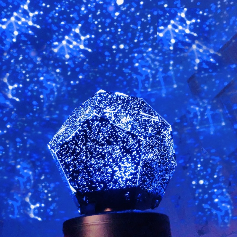 Galaxy Projector Lamp Thuis Planetarium Led Sterrenhemel Verlichting Tafel Decoratie Slaapkamer Batterij Aangedreven Constellatie Diy Usb