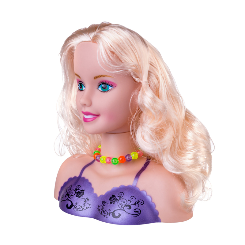 Busto de muñeca para niños, juguete de peluquería, modelo de simulación trenzado, maquillaje de peluquería, casa de juegos para niña, juguetes para niños