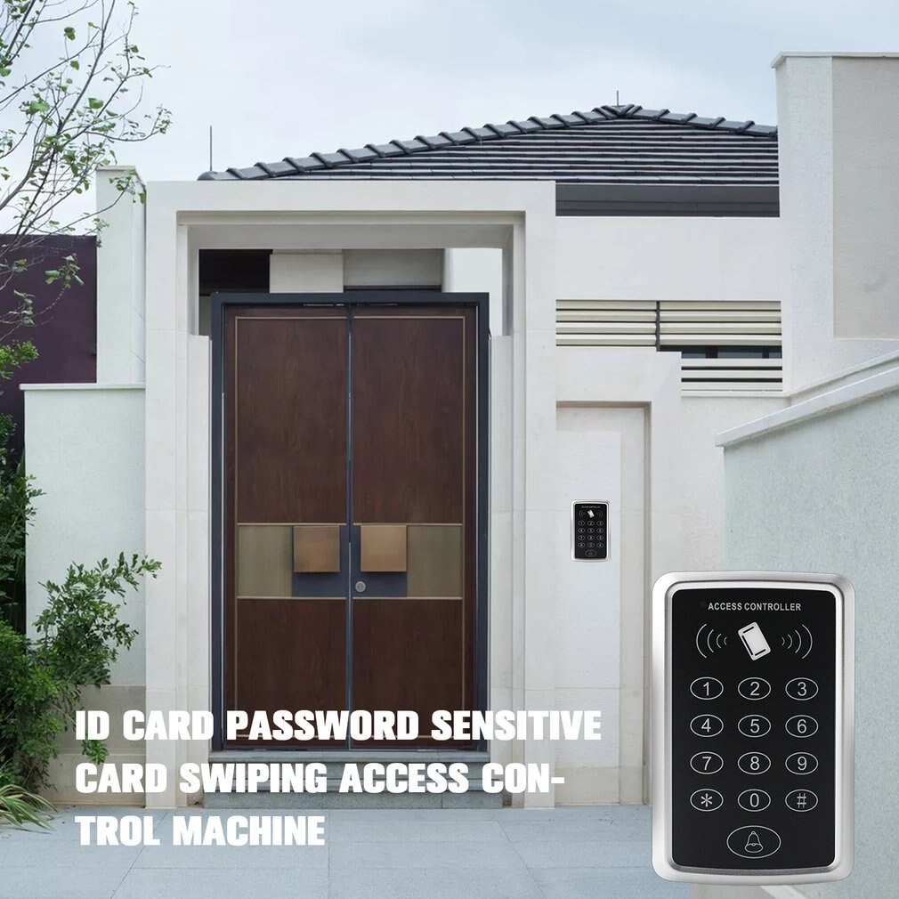 Access Controller RFID Access Control Keypad Waterproof Rainproof Cover digital panel Card Reader Door Lock System 5 ID keychain