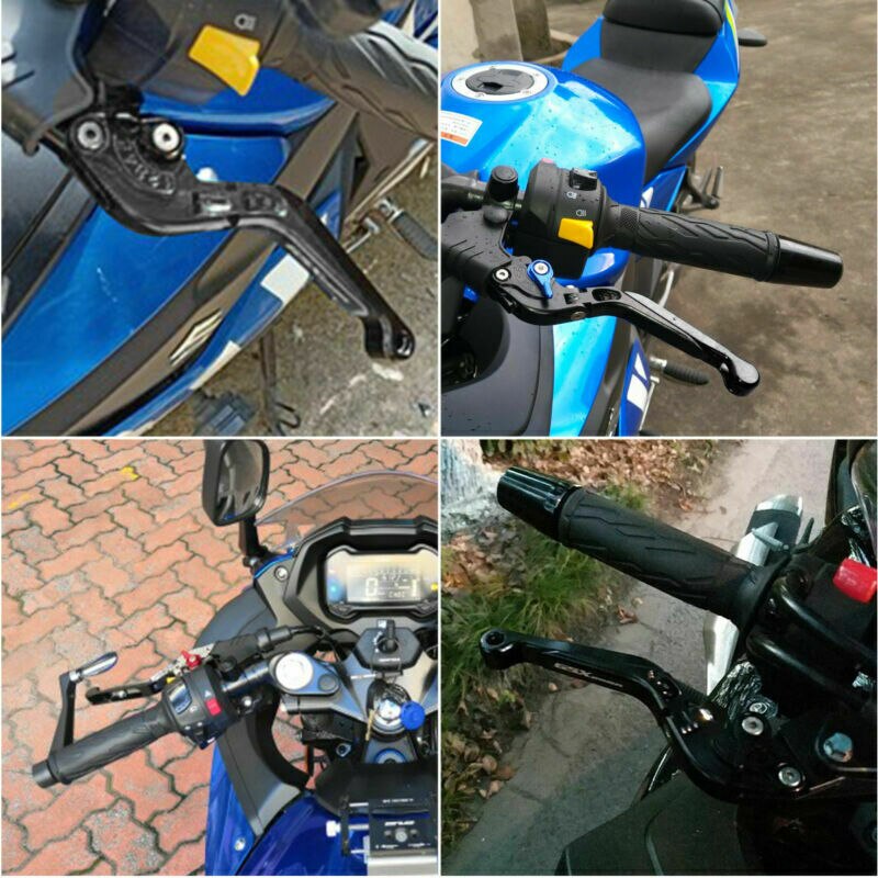 universell 7/8 "justerbare spaker svart motorsykkel frontbremsekobling hovedsylinder spak sett reservoar