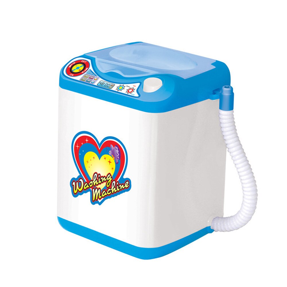 Mini Simulation fille jouer semblant électrique mignon poudre cosmétique bouffée Machine à laver pinceaux de maquillage nettoyant rondelle outil: 03