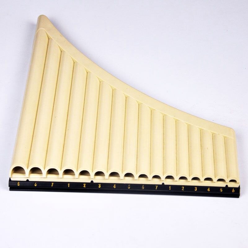 16 Tube Eco-Friendly Resin Flute for Woodwind Musical Instruments Lovers Beginner Ivory Yellow