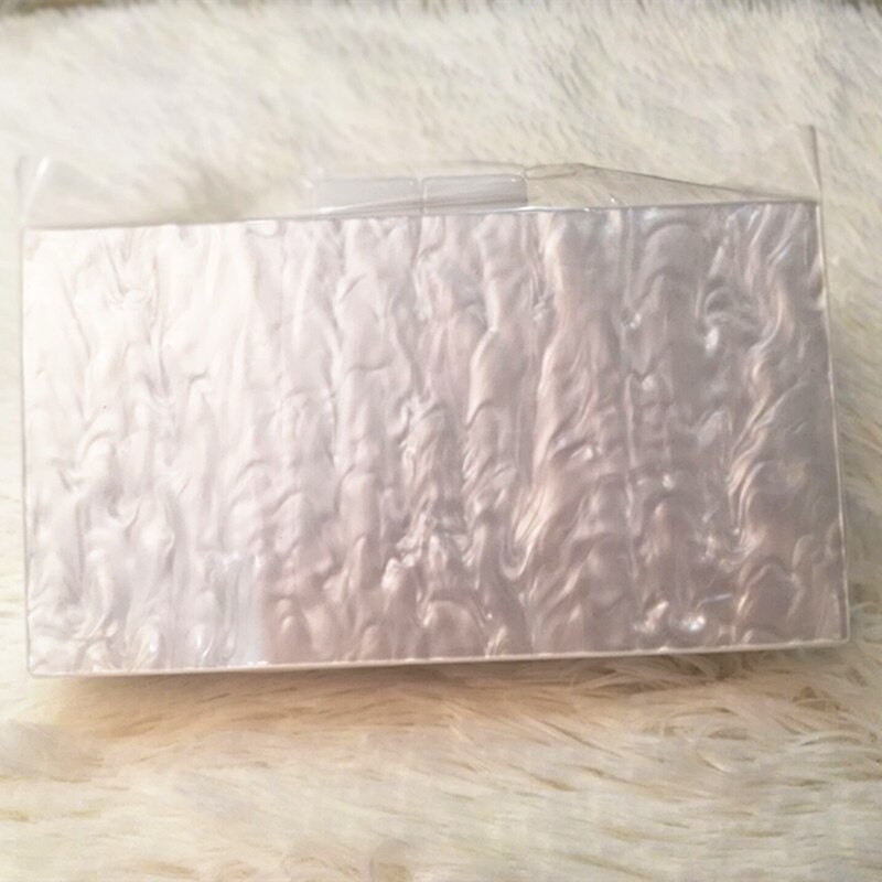 Pearl White Gold Glitter Name Wifey Letter Acrylic Box Clutches Women Brand Shoulder Evening Party Lady Summer Beach Acrylic Bag