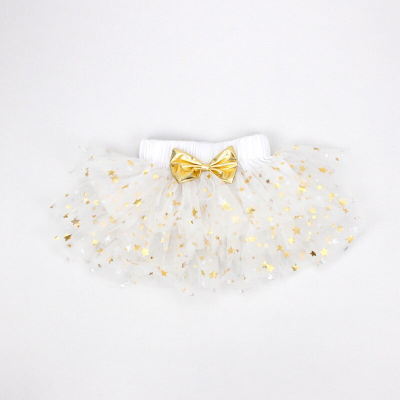 Jupe Tutu douce pour bébés filles | En mousseline de soie, modèle étoile, jupe Tutu de danse princesse, nœud de fête pour enfants