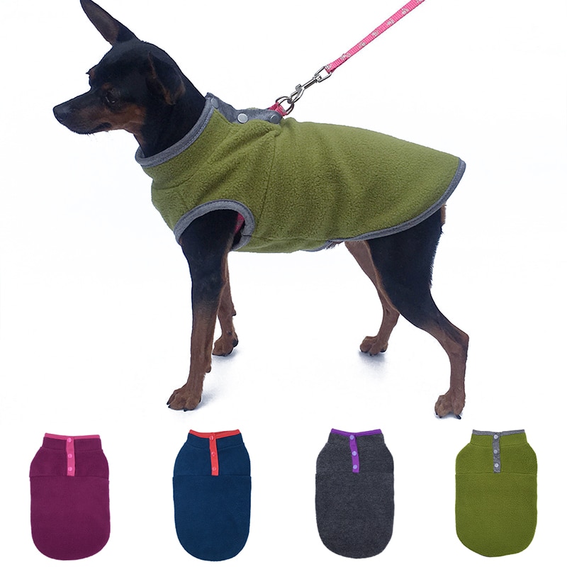 Pas cher chien vêtements hiver automne polaire vêtements pour animaux de compagnie pour petits chiens moyens gilet chemise manteau avec boucle uppy chien Costume