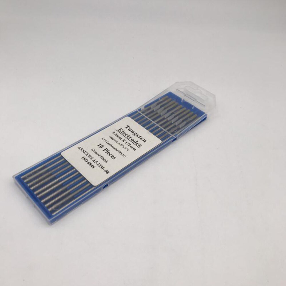 10pcs/1 Bag TIG Welding Tungsten Electrodes 1.5% Lanthanated WL15 Tungsten Electrode Welding Rods (1.6MM x 150MM)