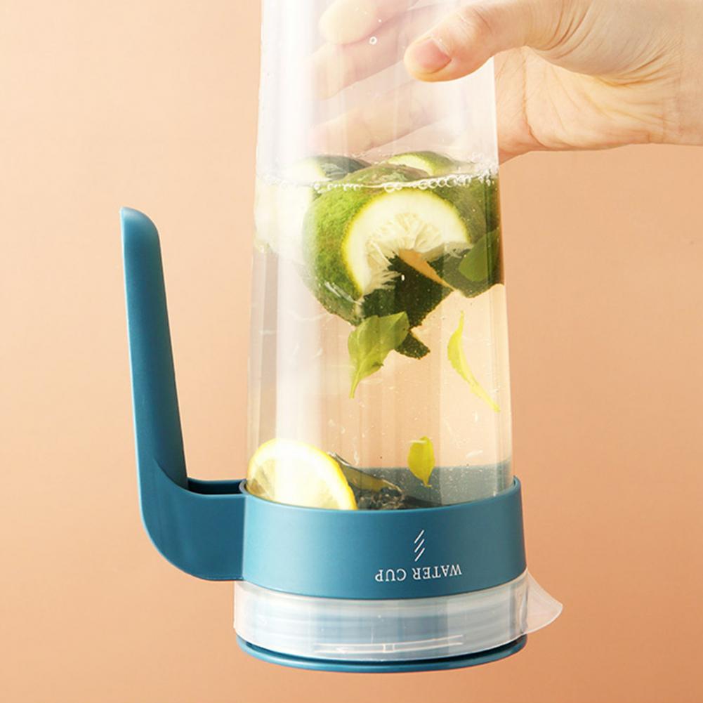 1 Set 1000ml Plastic Water Pot Cold Water Bottle Handle Water Kettle Transparent Large Capacity Safe Healthy Plastic Water Cups