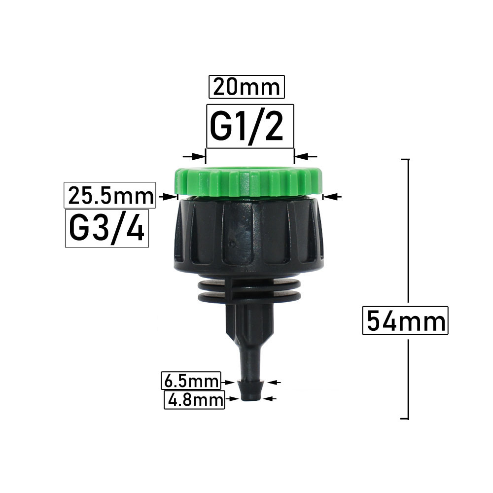 Sistema di irrigazione a goccia fai-da-te Ugello nebulizzatore Irrigazione regolabile 8mm Pe Tubo di bloccaggio dado Connettore Irrigazione a goccia spruzzatore: Viola