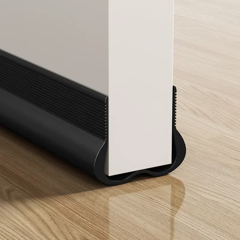 Joint inférieur de porte flexible en PVC, bouchon anti-froid pour l'insonorisation, protection d'écart sous la porte pour piège à basses à domicile et au bureau: BLEU CIEL