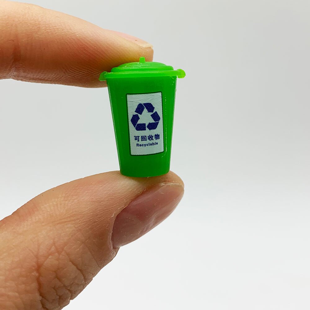 5 Pcs 1/87 HO/N Scale Model Garbage Trash Can Rubbish Bin Model Train Railway Layout diorama