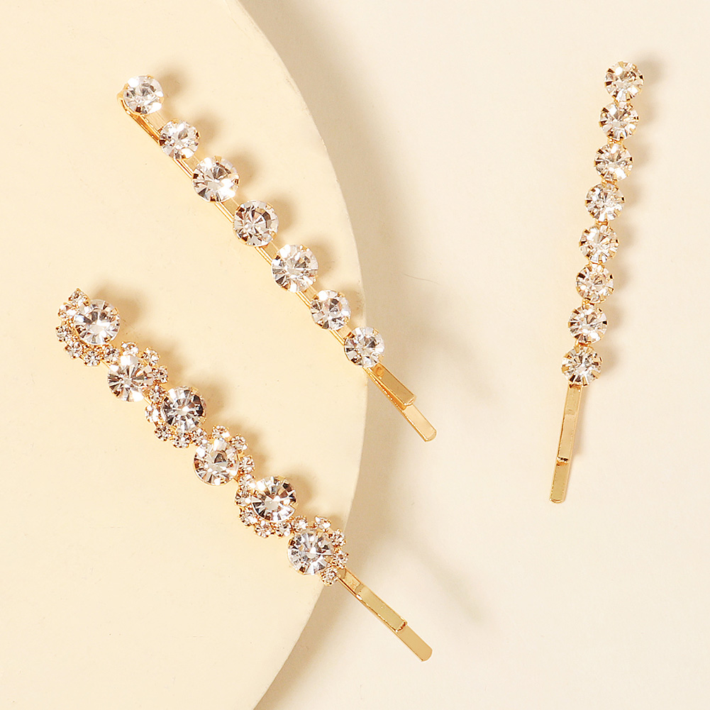 Bridal Barrettes Clear Crystal Women Hair Ornaments Hair Pins Women Hair Clips Bridal Hair Jewelry Accessories