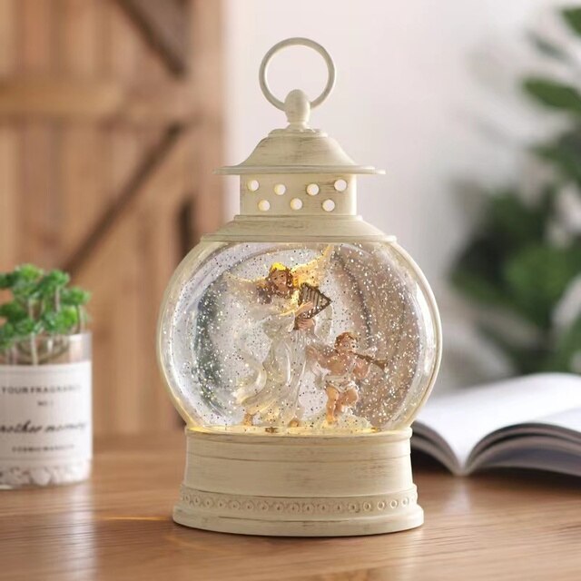 Ballet mermaid angel music box music box eight box crystal ball snow retro birthday put out to send girls: Angel