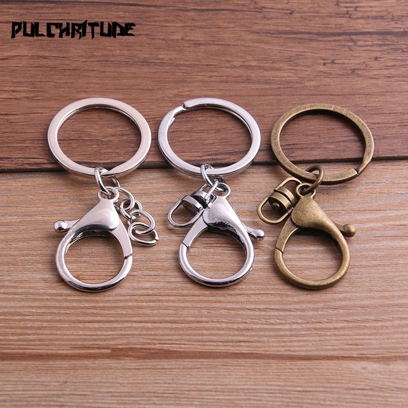 5 stücke 30mm Schlüssel Ring Lange 70mm Beliebte klassische 2 Farben Überzogene Hummer-haken schlüssel haken kette schmuck, der für keychain P6681