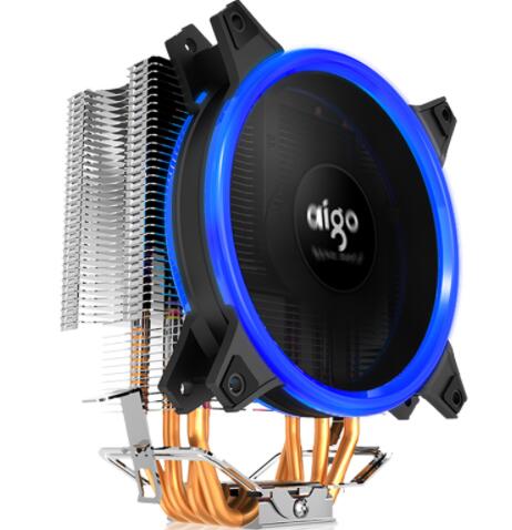 Aigo  e3 computerkasse cpu køler radiator aluminium 12v processor køler 4 heatpipes cpu køler køleventilator til intel  am2/am3/am4