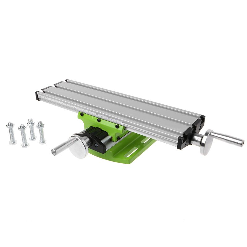 Milling Machine Work Table Vise Portable Compound Bench X-Y 2 Axis Cross Slide Table for Bench Drill Press 12.2inches-3.54"