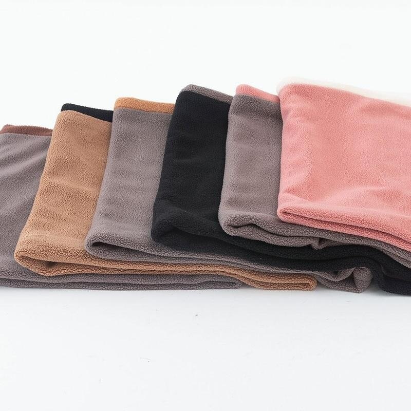 1 stk buff på halsen vinter crinkle hijab fleece skjerf ansikt bandana kvinner menn strikket solid hals skjerf buff på halsen vinter