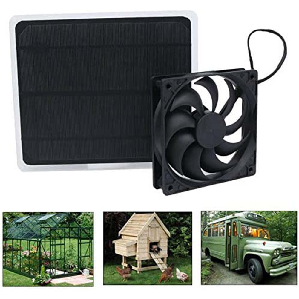 10w soldrevet usb-vifte mini-ventilator til drivhus kjæledyr / hund kyllinghus sollagringsbatteriladningsmodul