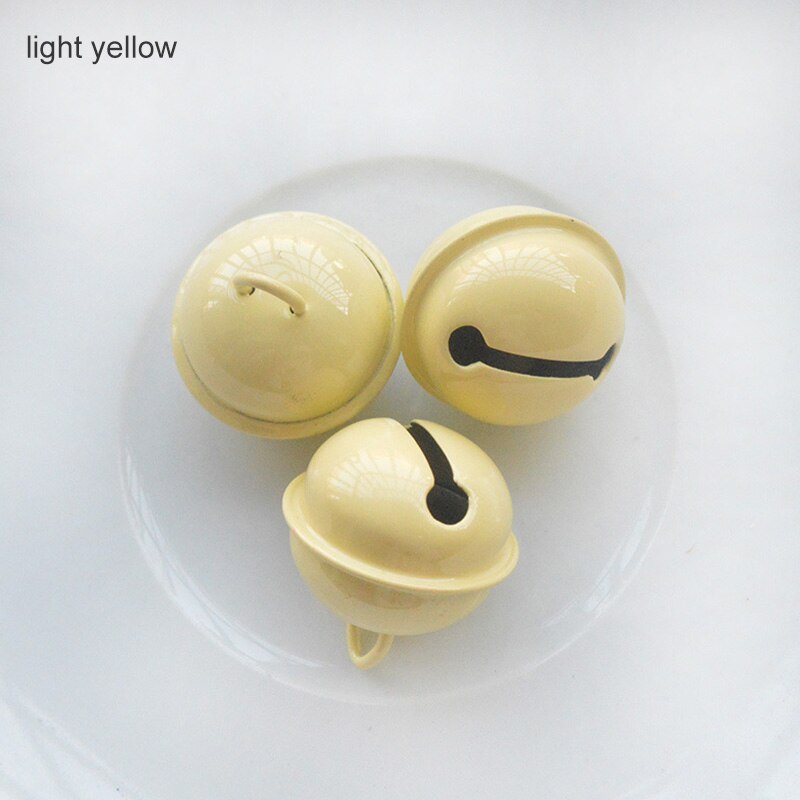 20 Stks/set Jingle Bells Handgemaakte Snoep Kleur Diy Ambachten Kerst Kleine Bells Boom Decoratie Jaar 'S Accessoires: Licht Geel