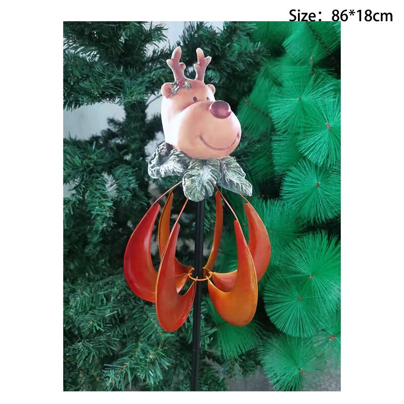 Molino de viento giratorio para jardín, muñeco de nieve de Navidad, decoración de jardín, estacas para exteriores, Spinner de viento: P3