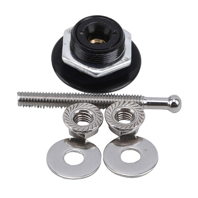Universal Push Button Billet Hood Pins Lock Clip Kit Engine Bonnets Lock Aluminum Car Quick Latch Engine Cover Lock: Black short