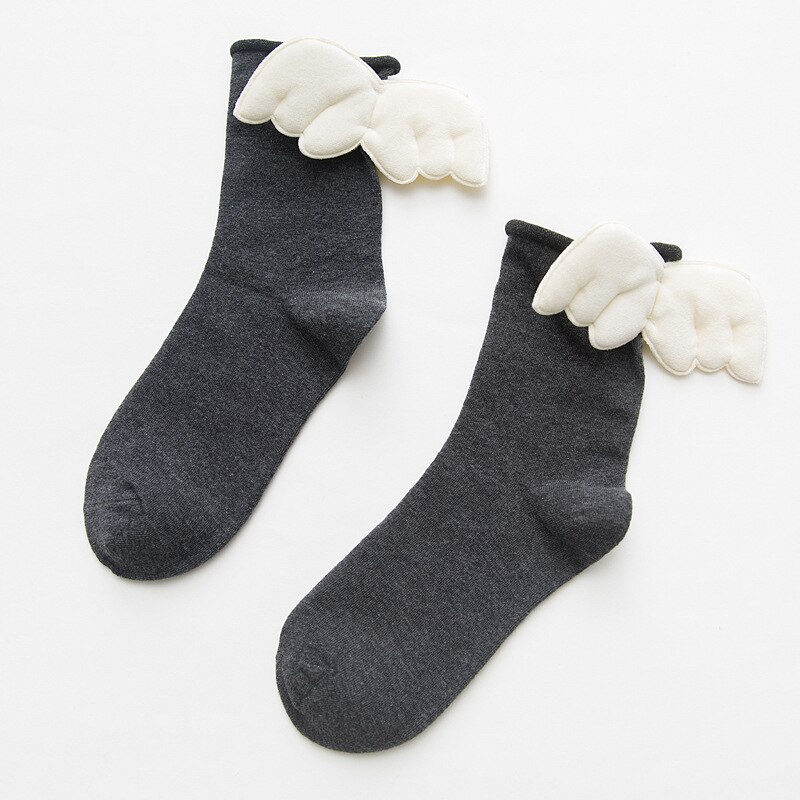 Dreamlikelin femei șosete cu aripi de înger dulce kawaii studente fete șosete prințesă din bumbac moale