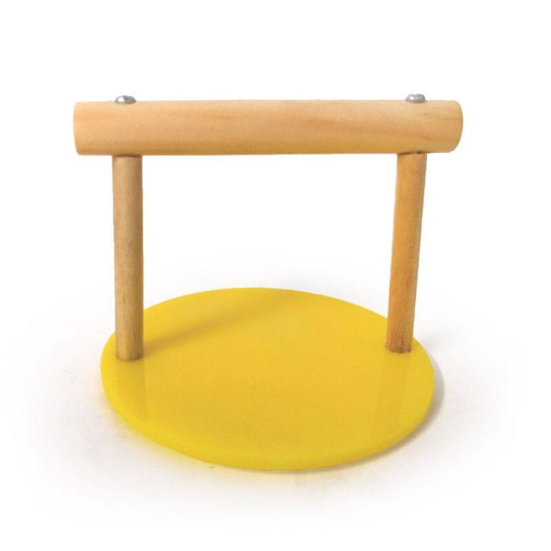Parrot Wooden Tabletop Perch with Acrylic Base Bird Standing Exercising Grinding Desktop Perch