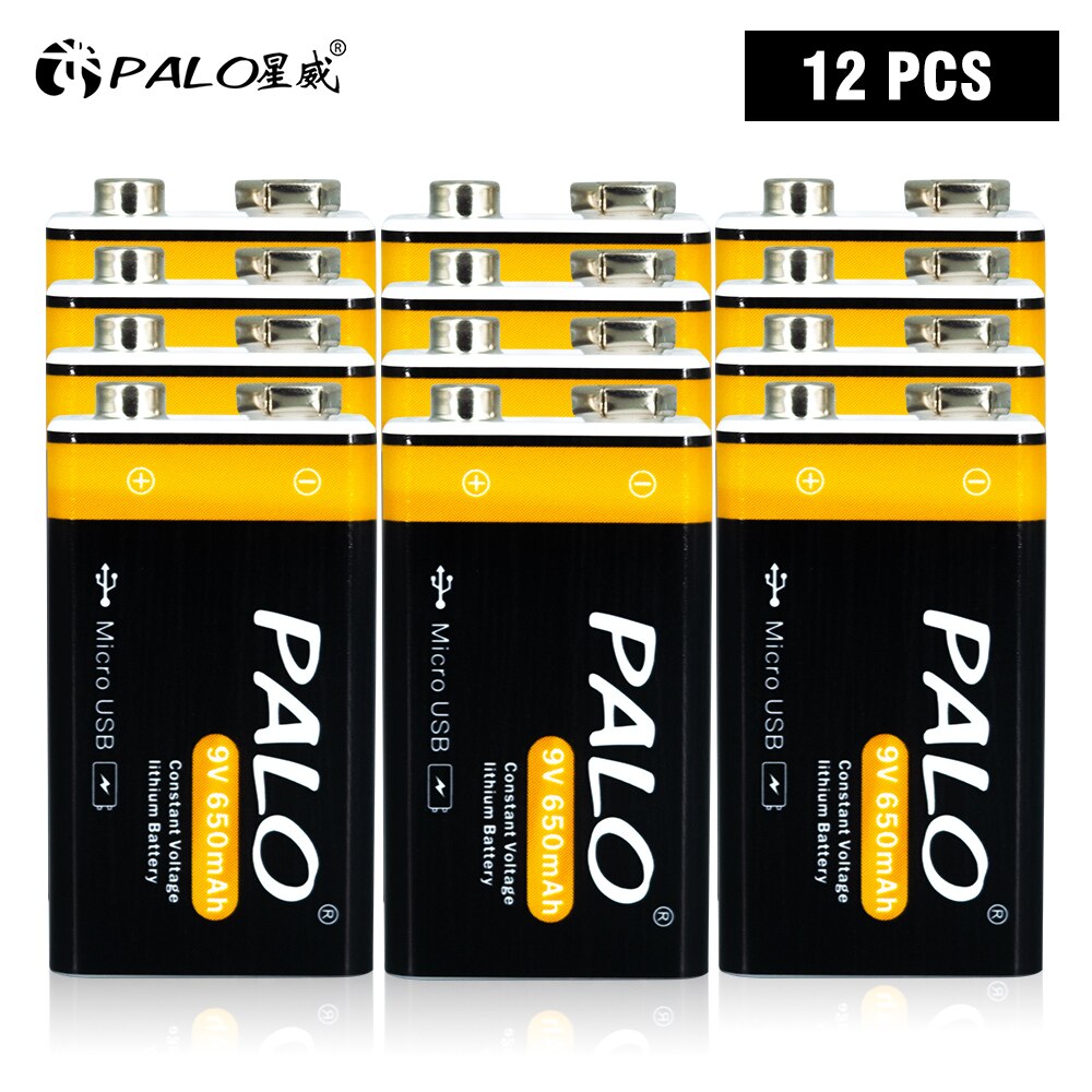 9V battery micro USB 9 Volt li-ion Rechargeable Battery 6F22 9V Li ion Lithium Battery for RC Helicopter Model Microphone Toy