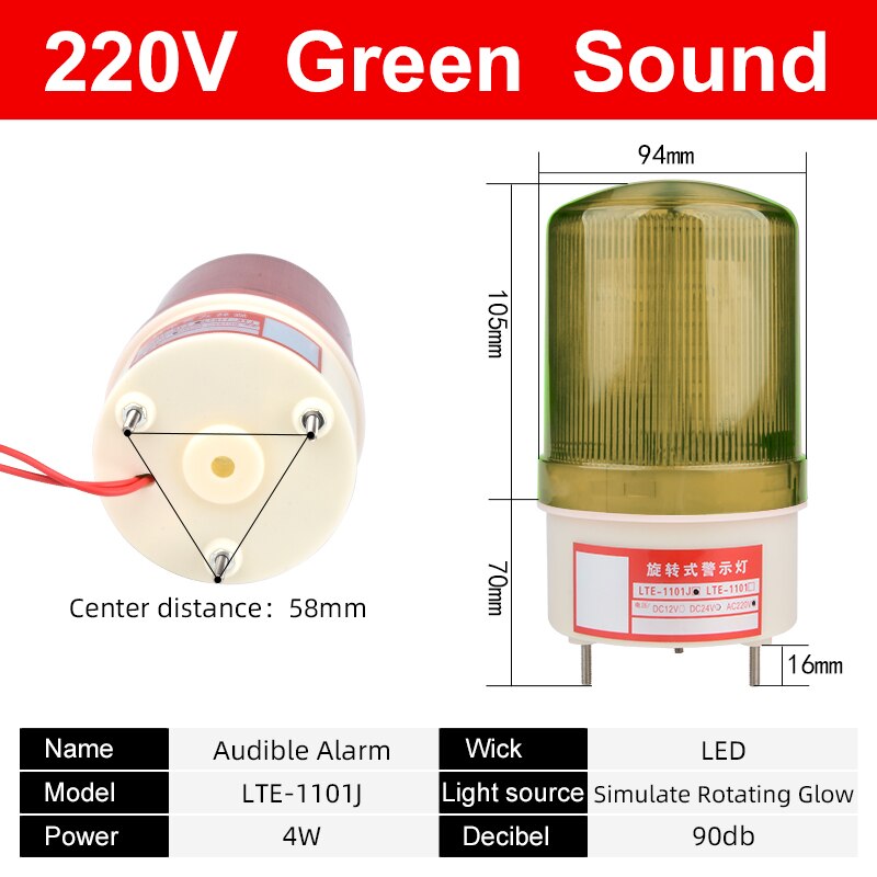 thumbnail image 2 of Amber LED Rotating Beacon With Rotating And Flashing Light Patterns For Vehicle Safety 2 of 14