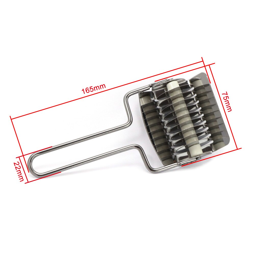 Pasta Noodle Cutter Stainless Steel Manual Noodle Lattice Roller Dough Cutter Pasta Spaghetti Maker Garlic Ginger Herb Mincer
