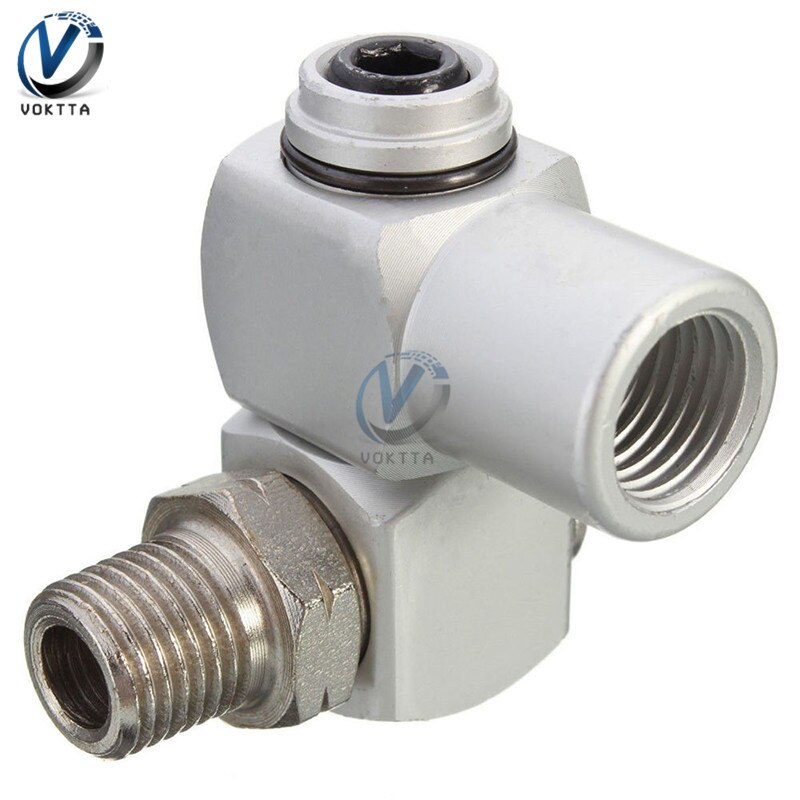 Universal 360 Rotating 1/4" BSP Air Hose Connector Adapter Flow Aluminum Tool Threaded Joint For All Kinds of Pneumatic Tools