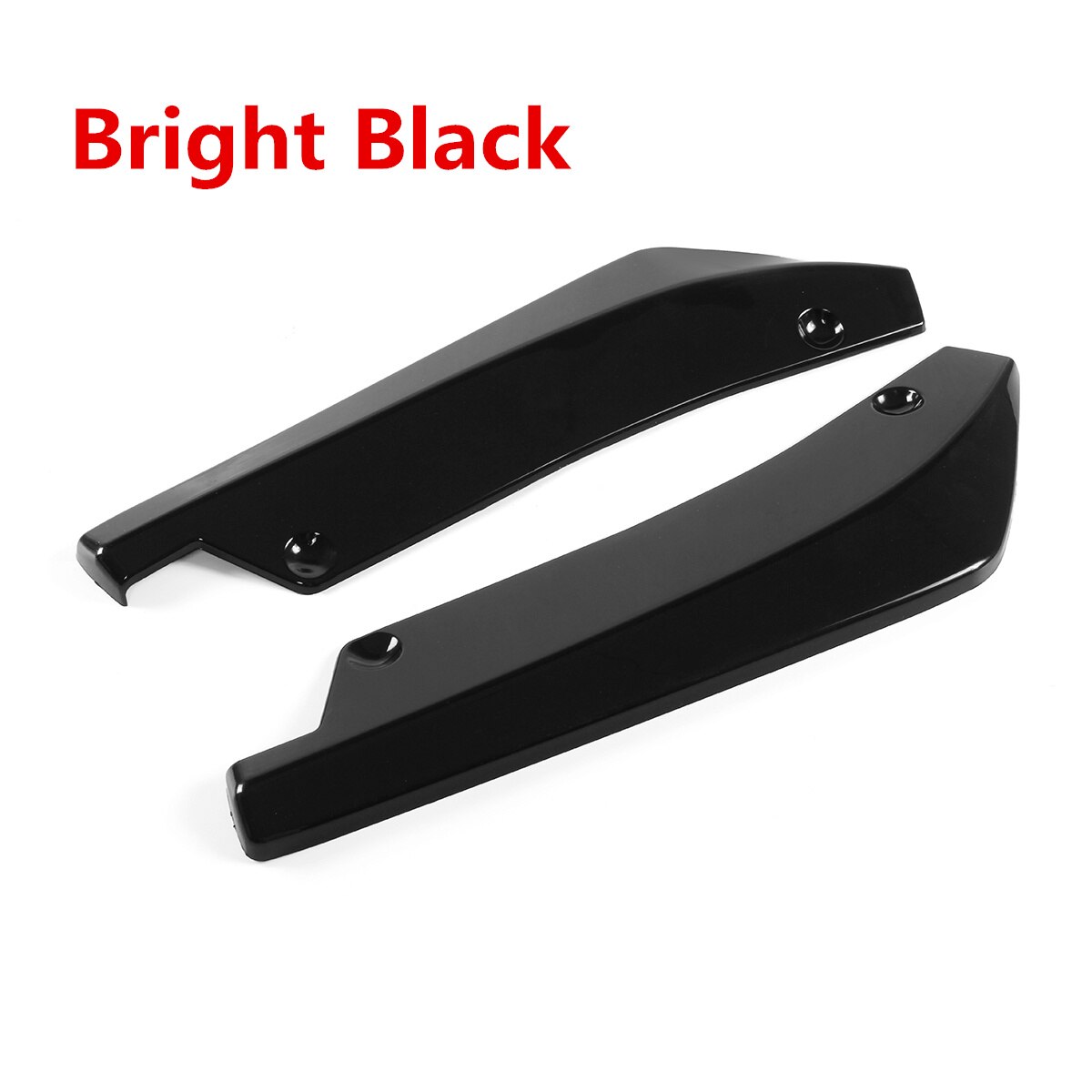 A Pair Universal Car Rear Bumper Lip Diffuser Splitter Canard Angle Side Skirt Extension Bumper Spoiler Decorative Protection: Black