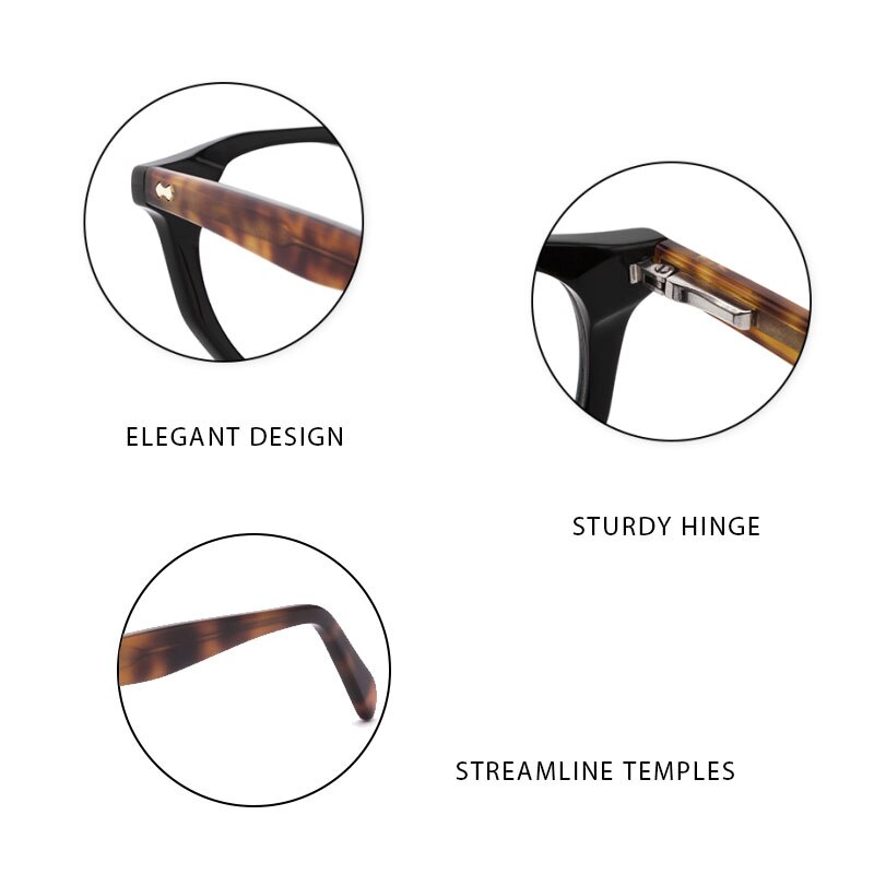 Lanspace-gafas redondas con montura de cristal para mujer, lentes transparentes Vintage, para miopía, luz azul