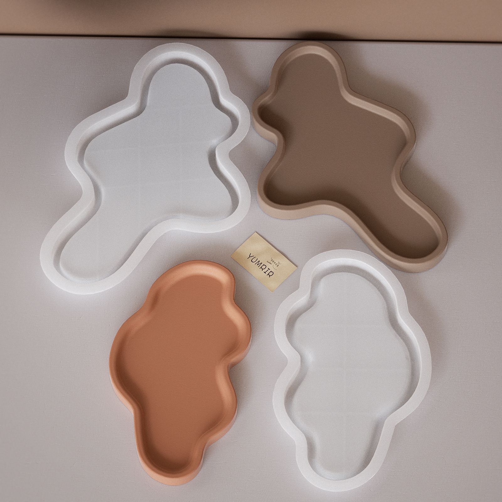 Bandeja Irregular, molde de silicona, bandeja de joyería, plato de baratija, portavelas, molde para fundición de cemento de hormigón, arte artesanal, decoración del hogar