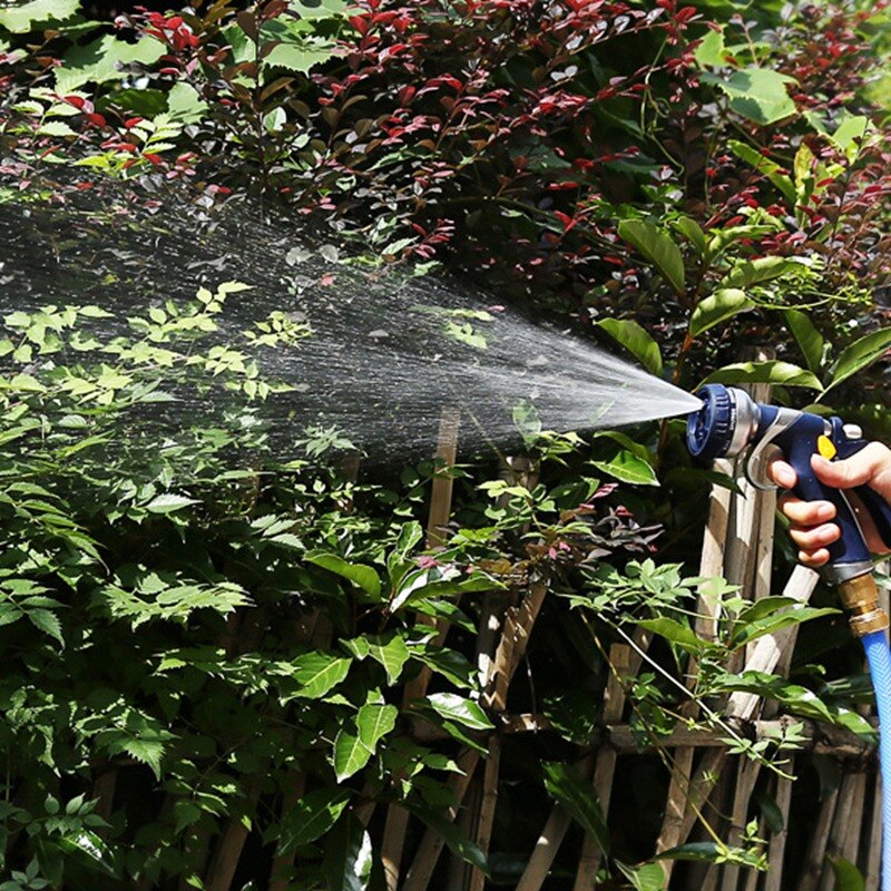 Haveslange spraydyse med 8 mønstre kraftig højtryksvask til vanding af planter, der vasker bil