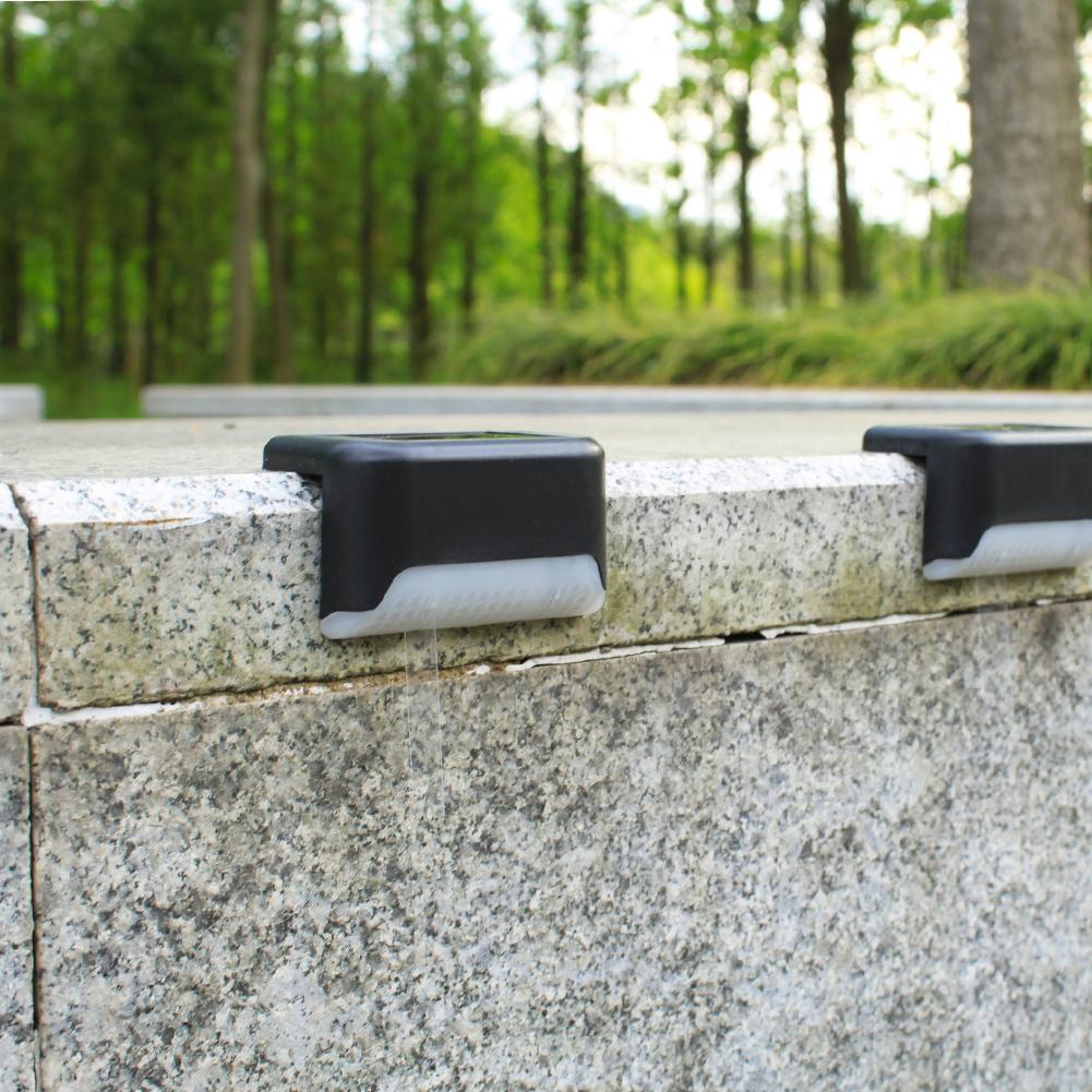 solenergi ledet gjerde lampe utendørs dekk trinn lampe vanntett terrasse trapp hage gjeng dekor lys